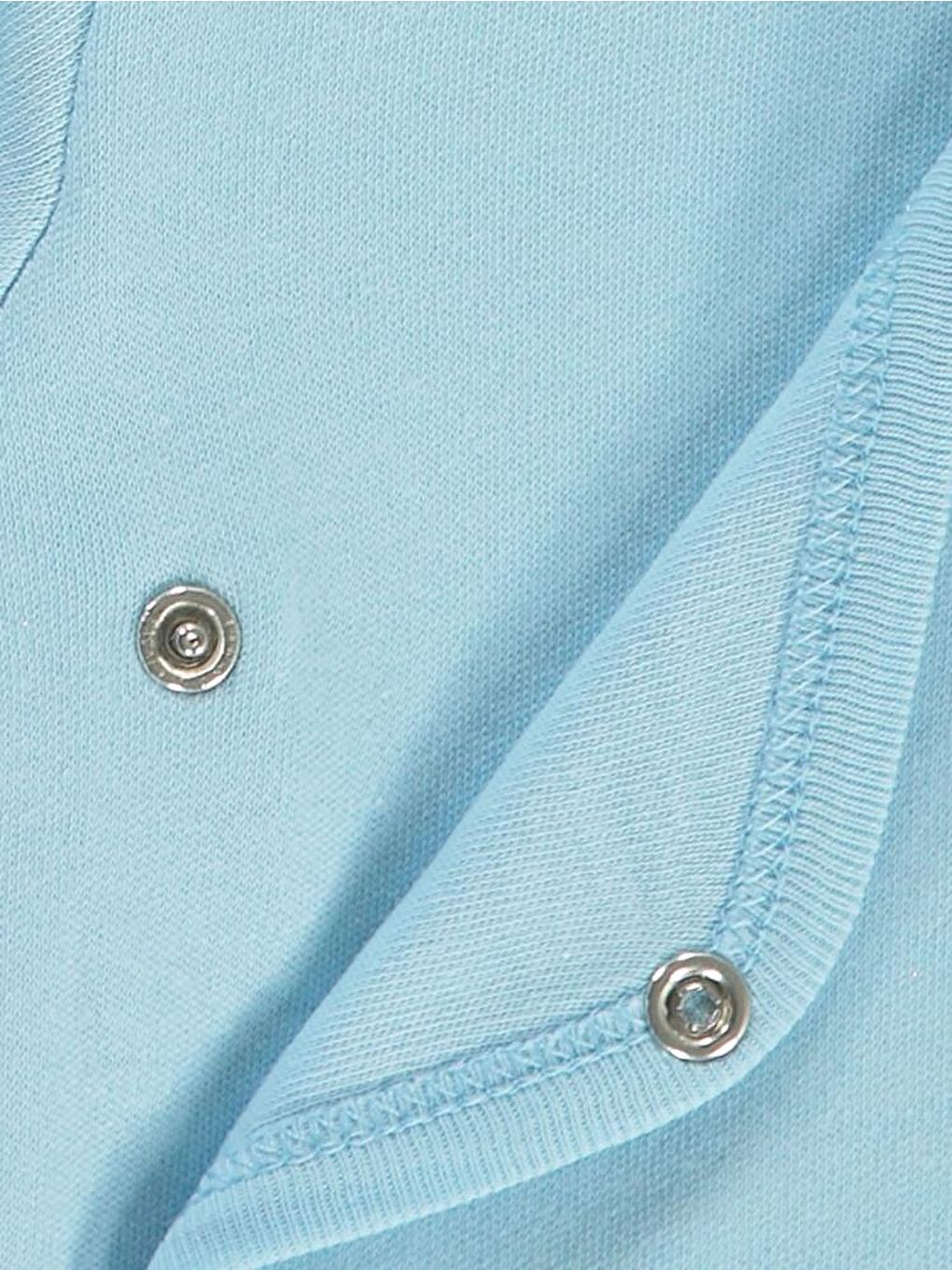 Mavi Baby Renkli Kumaş 1-6 Ay Unisex Zıbın Badi-1