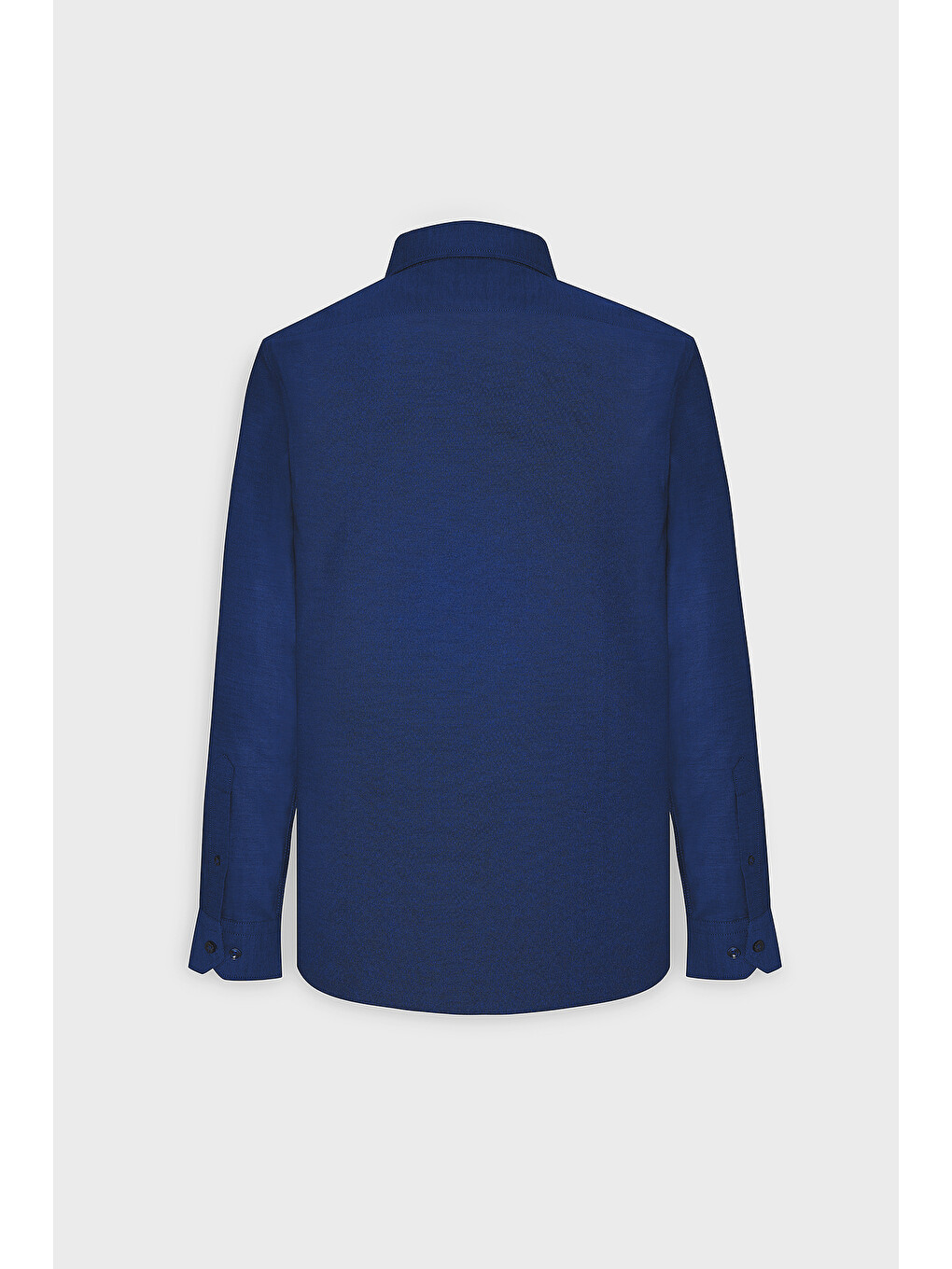Erkek Koyu Lacivert Tailored Slim Fit Dar Kesim Düğmeli Yaka Oxford Gömlek-11