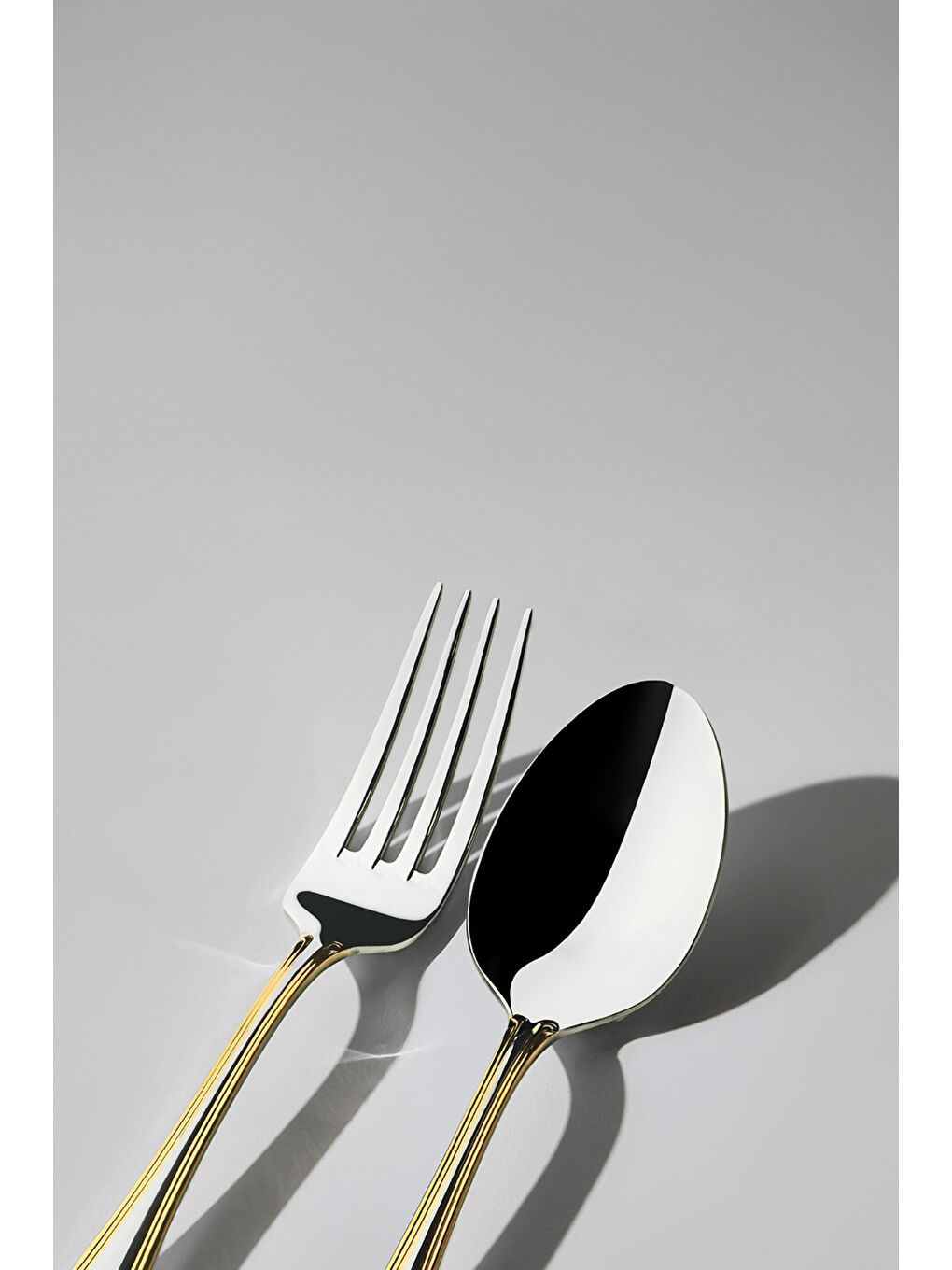 Sarı Lalezar Altın Sade 6 Kişilik 30 Parça Kutulu Çatal Kaşık Takımı-1