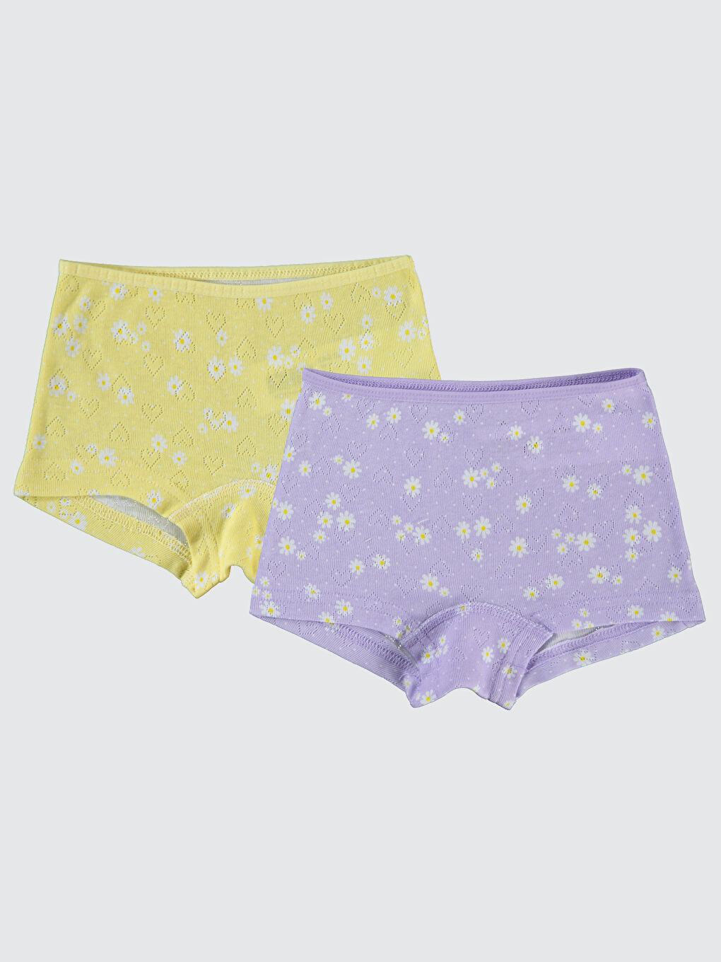 Kız Çocuk 2'li Boxer Set 2-10 Yaş Lila