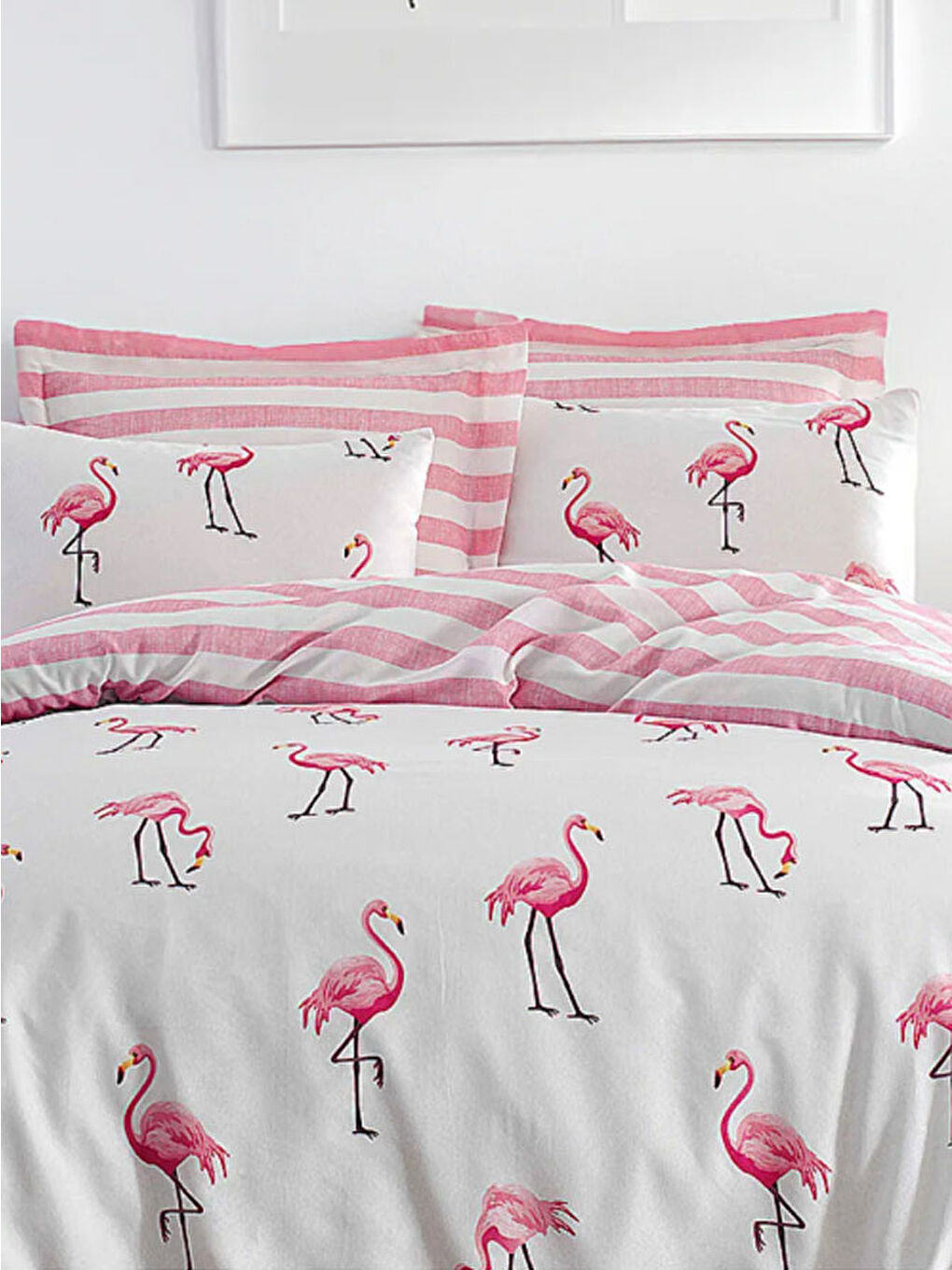 Pembe Çift Kişilik Kolay Ütülenebilir Nevresim Takımı Pudra-1