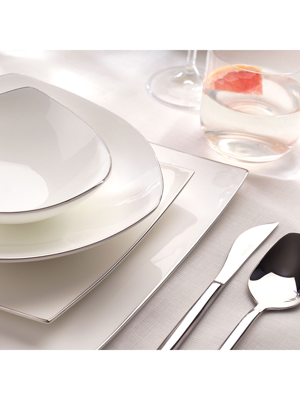 Gri Stella Bone Yemek Takımı 60 Parça-Platin01-9