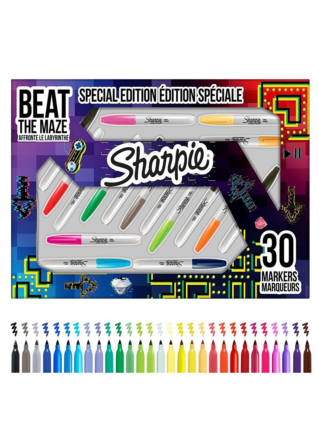 Sharpie Karışık Asorti Fine Permanent Markör 30 lu- Labirent (2180836) - 1