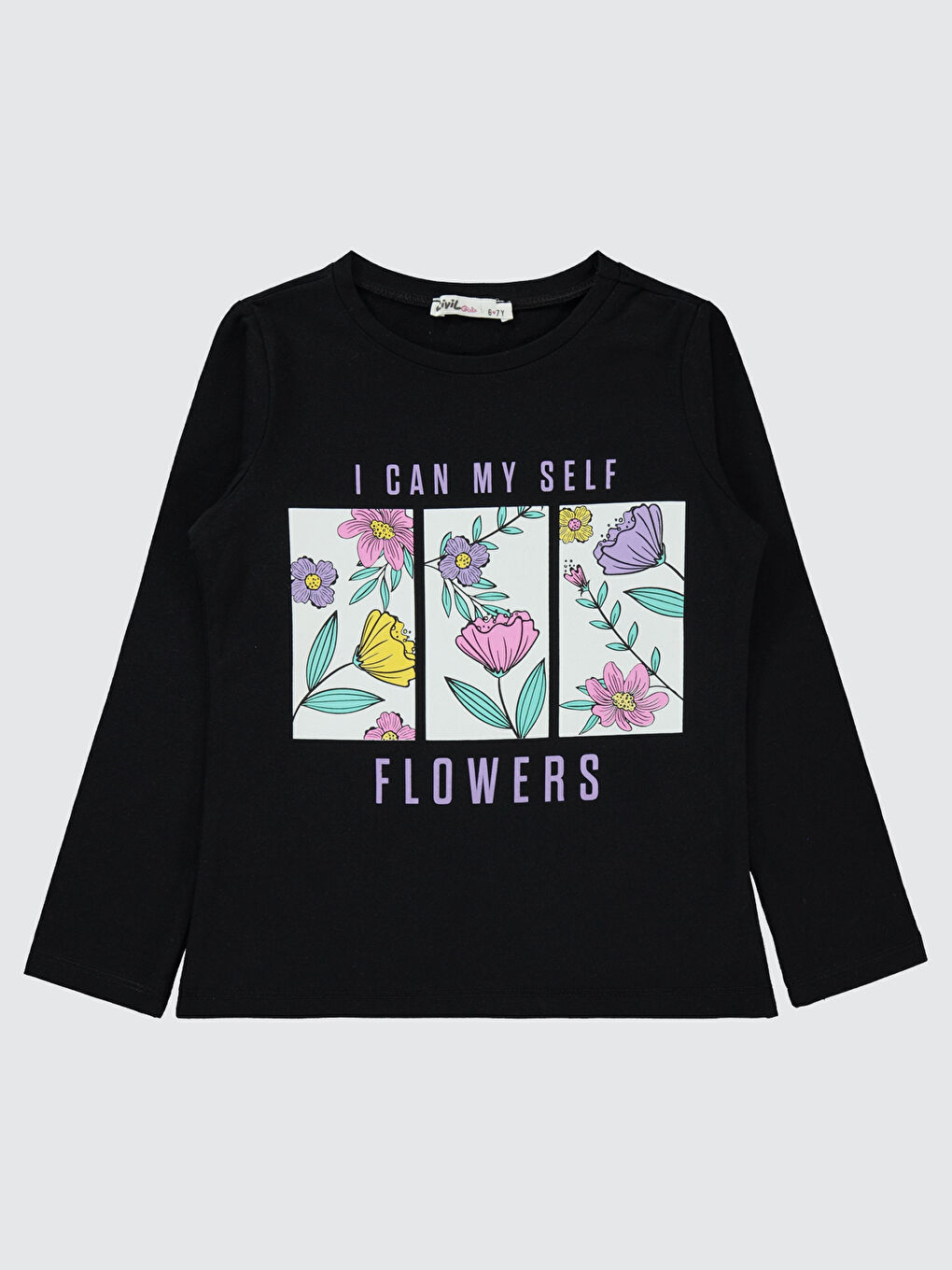Girls Kız Çocuk Sweatshirt 6-9 Yaş Siyah