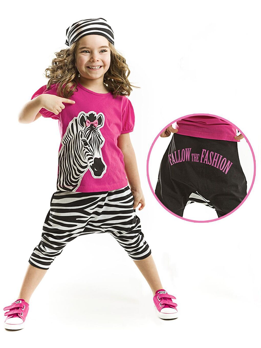 Denokids Karışık Zebra Fashion Baggy Takım