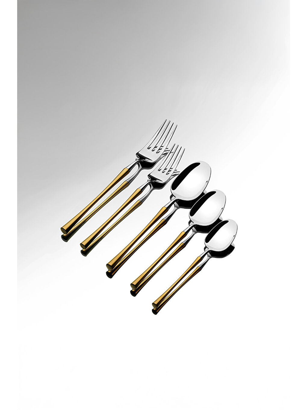 Sarı Marbella Altın Saten 6 Kişilik 36 Parça Kutulu Çatal Kaşık Bıçak Takımı-1