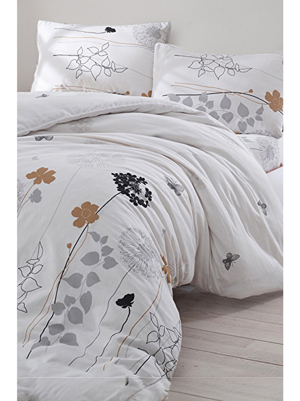 Çift Kişilik Kolay Ütülenebilir Nevresim Takımı Beyaz-2