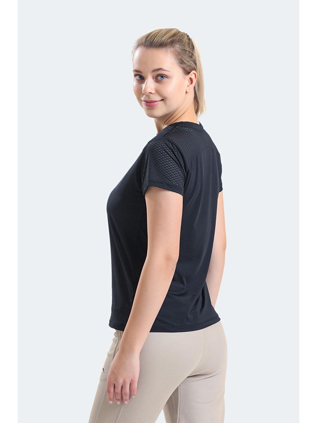 SLAZENGER Siyah RAIL Kadın T-Shirt Siyah - 2