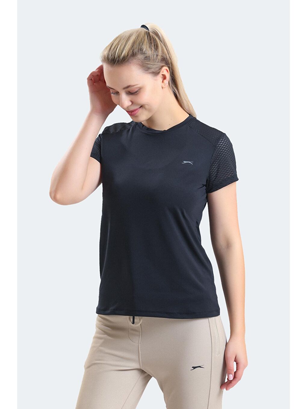 SLAZENGER Siyah RAIL Kadın T-Shirt Siyah - 4