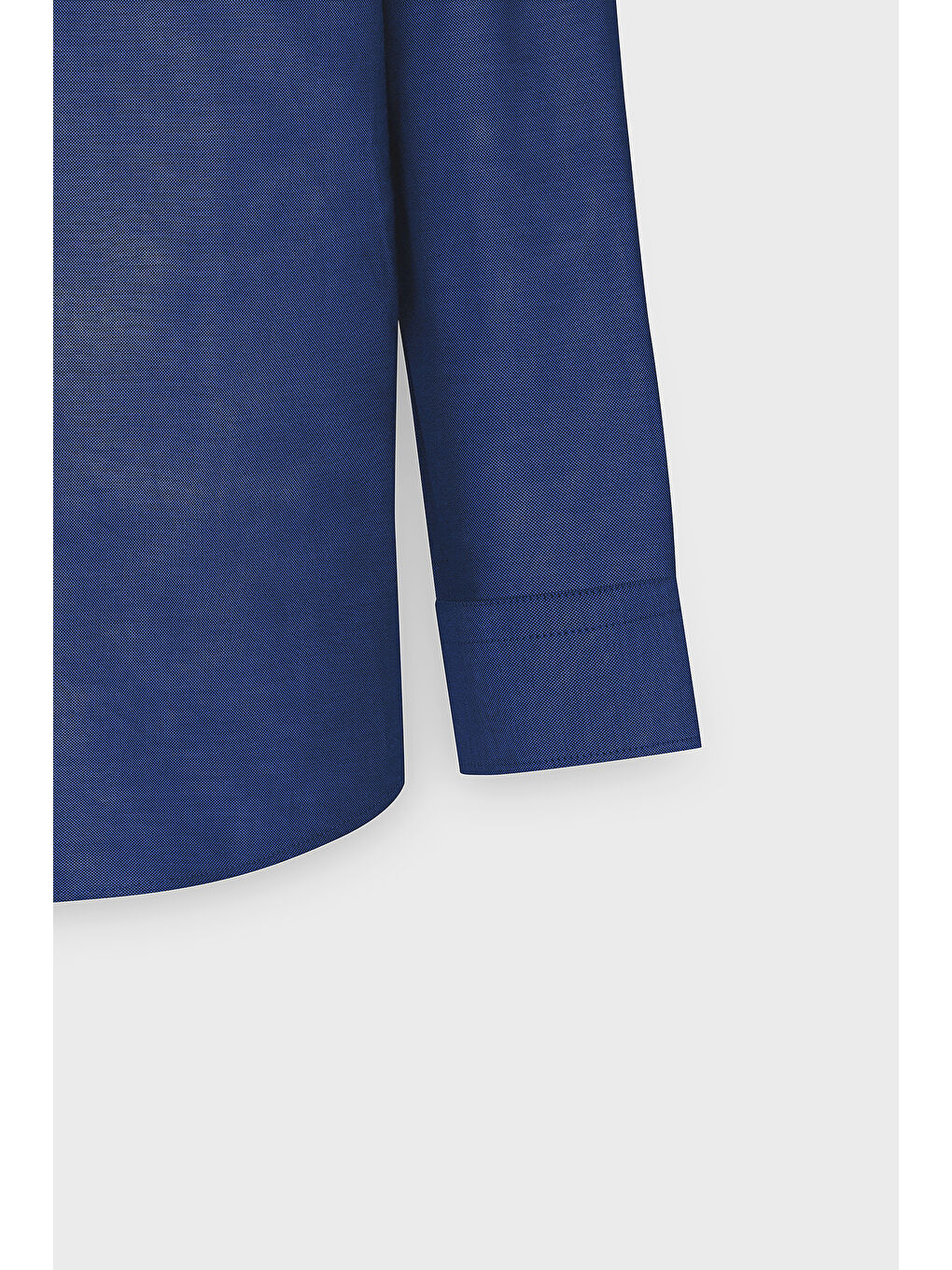 Erkek Koyu Lacivert Tailored Slim Fit Dar Kesim Düğmeli Yaka Oxford Gömlek-10