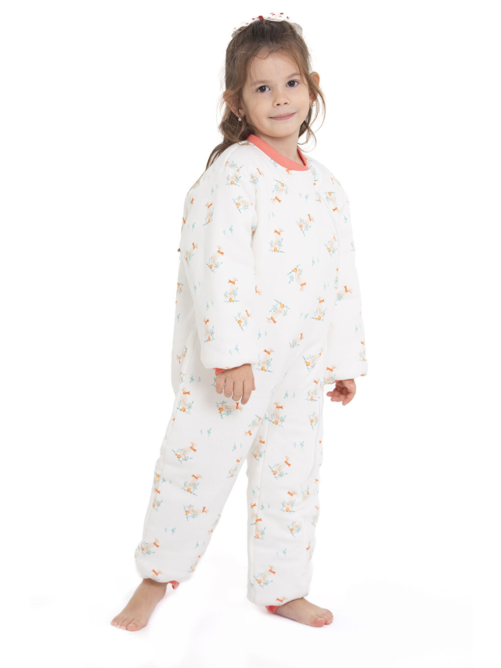 Ekru 2.5 Tog Kaz Desenli Uyku Tulumu 1023