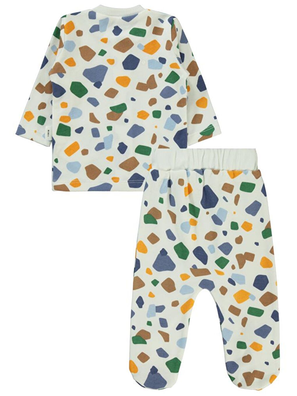 Ekru Baby Have a Nice Day Empirme 1-6 Ay Pijama Takımı