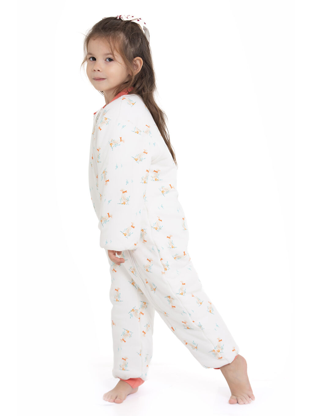 Ekru 2.5 Tog Kaz Desenli Uyku Tulumu 1023-4