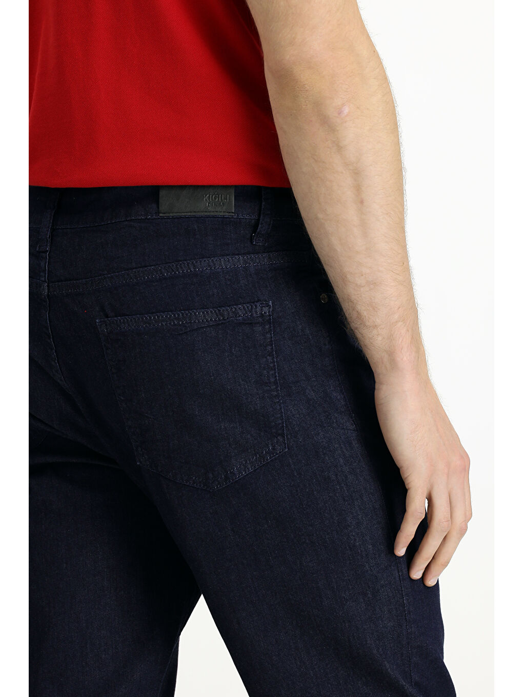 Lacivert Regular Fit Elastanlı Denim Pantolon-5