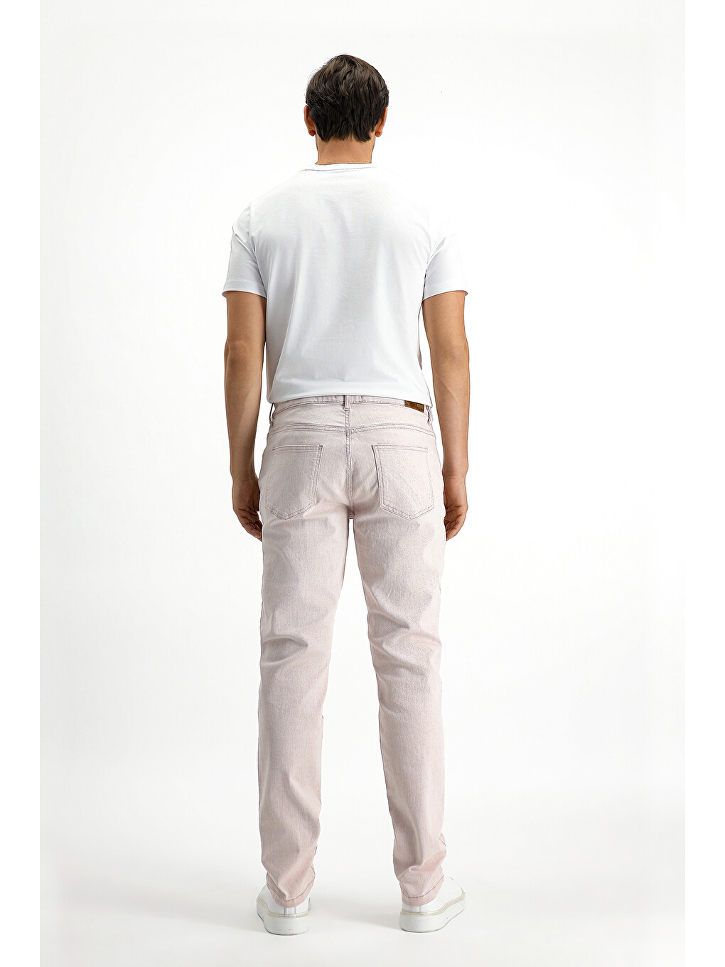 Turuncu Slim Fit Dar Kesim Elastanlı Denim Jean Pantolon-5