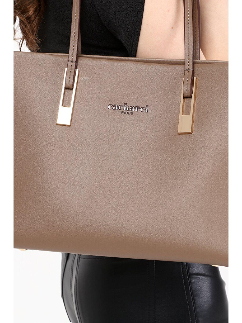 Bej Kadın Çapraz Göğüs Ve Omuz Çanta-4