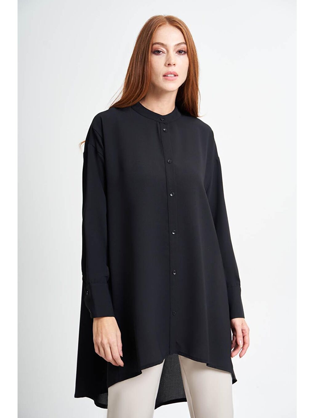 Hakim Yaka Siyah Krep Tunik-2