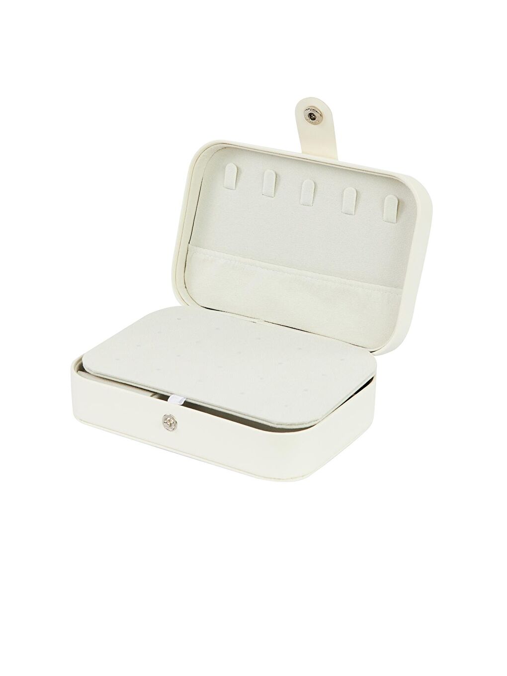 Karışık Bölmeli Takı Bijuteri Aksesuar Mücevher Kutusu Organizer Düzenleyici Beyaz-3