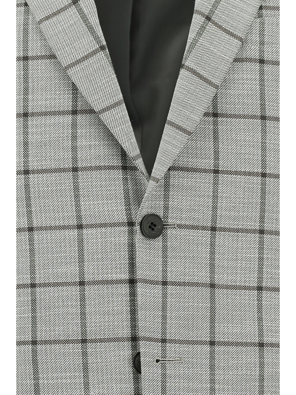 Gri Slim Fit Dar Kesim Kareli Kombinli Takım Elbise-3