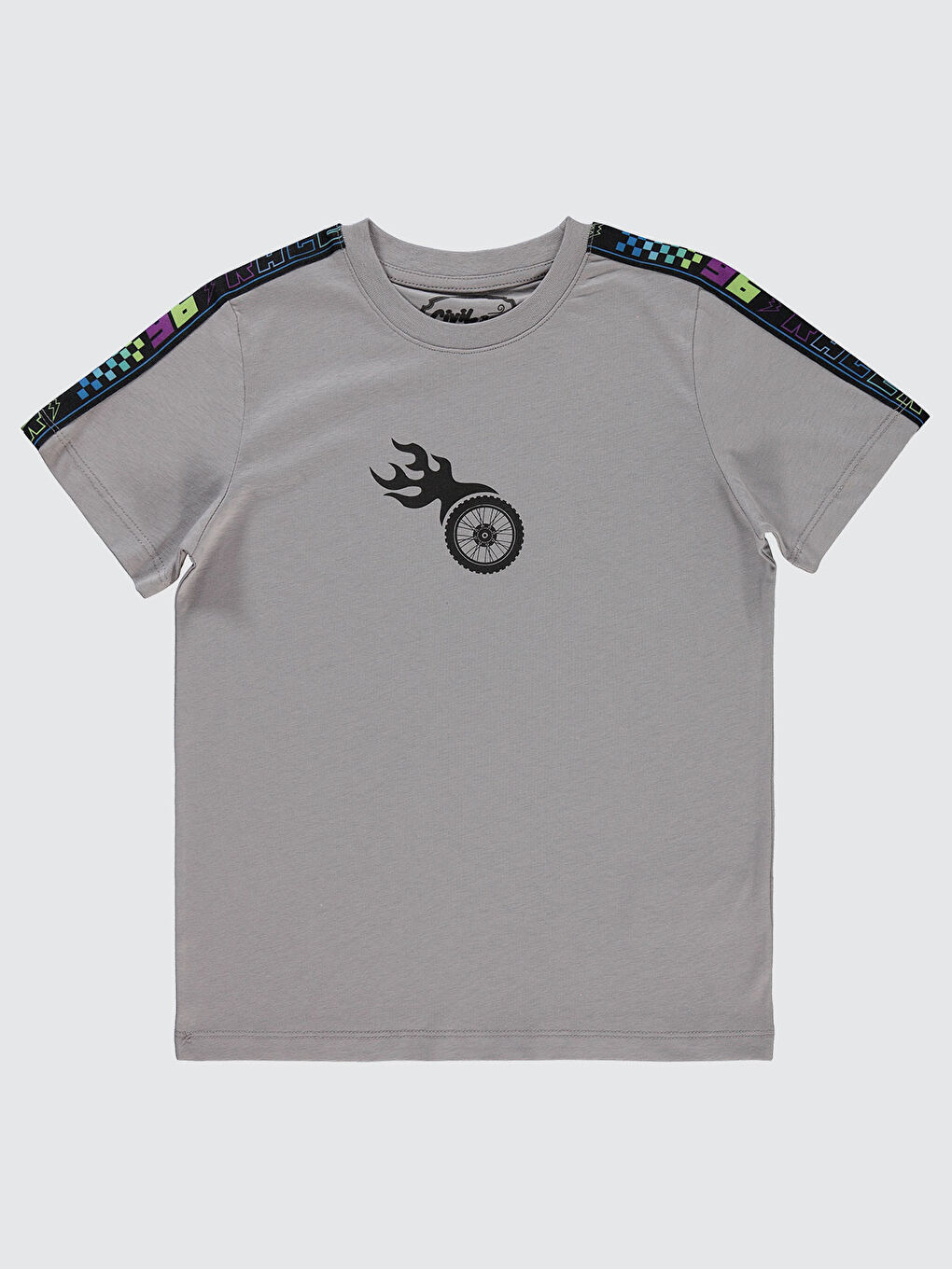 Boys Erkek Çocuk Tişört 6-9 Yaş Gri