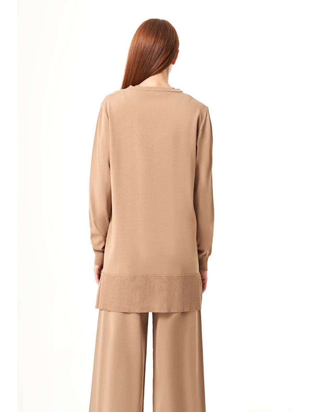 Bej Bsc Rayon Triko Camel Tunik-7