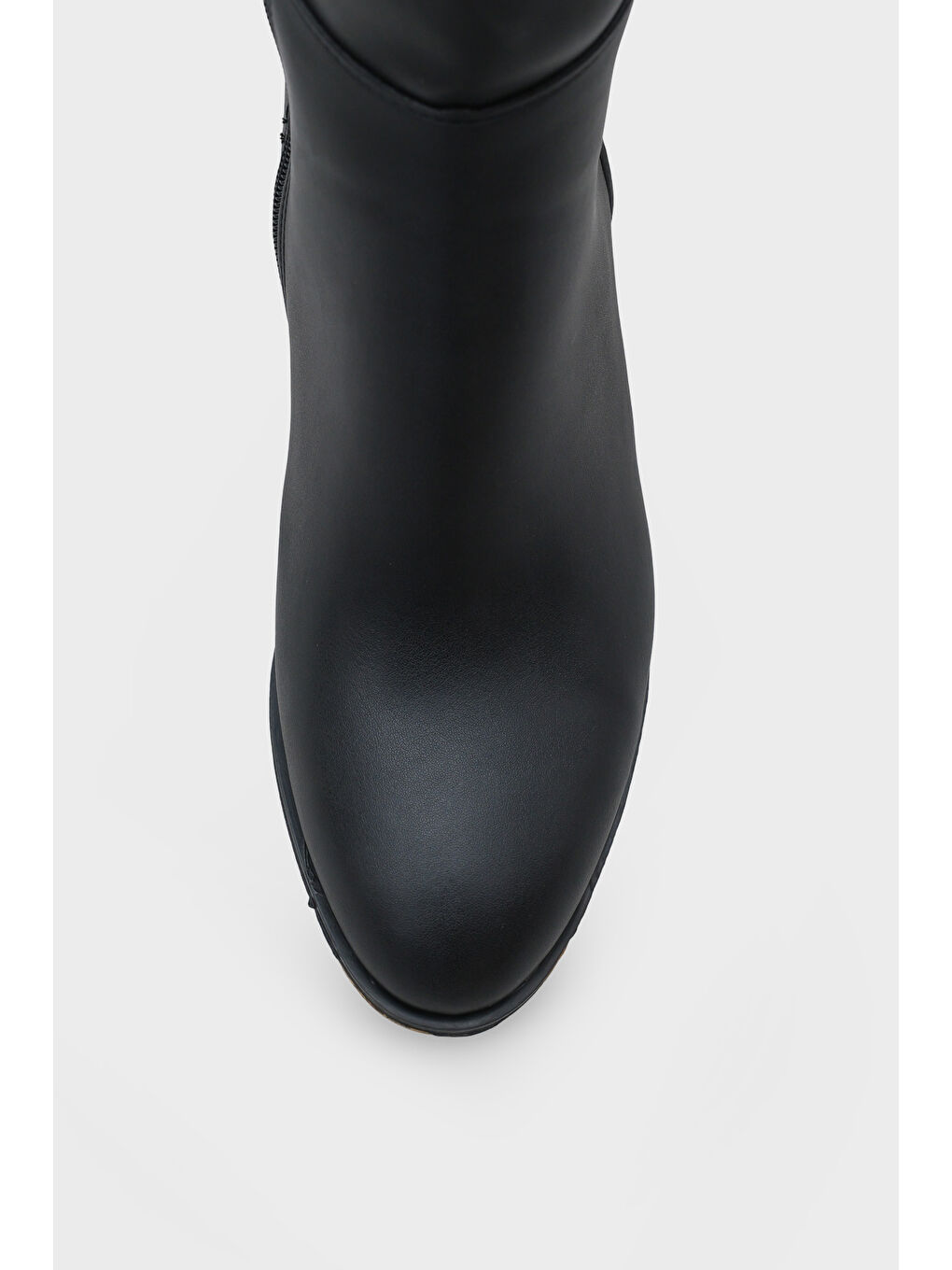 Siyah Cathrine Oval Burunlu Yandan Fermuarlı Topuklu Kadın Çizme-3
