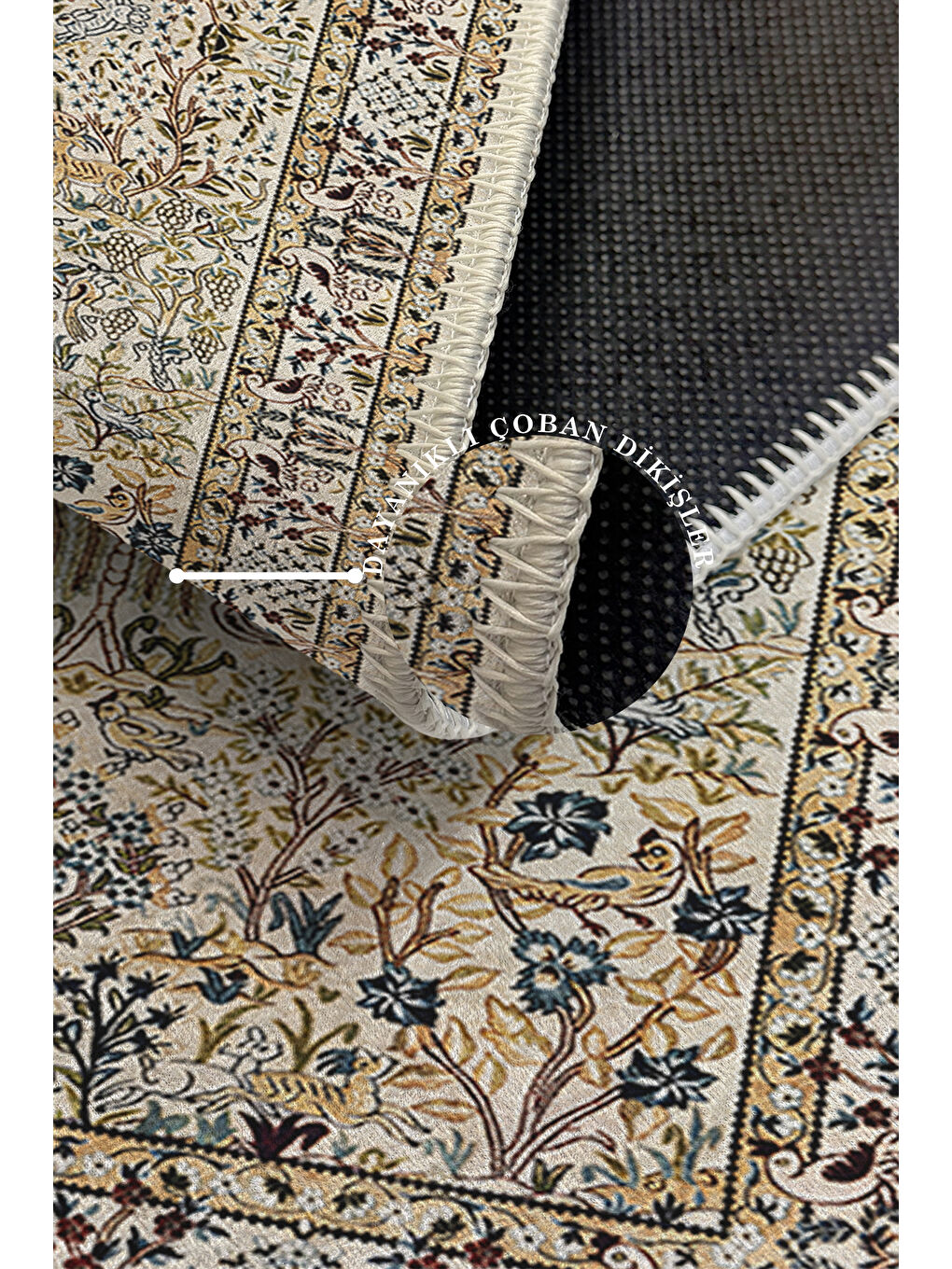 Gri Dekoratif Özel Tasarım Yıkanabilir İnce Kaymaz Tabanlı Modern Halı KECE FR12-3