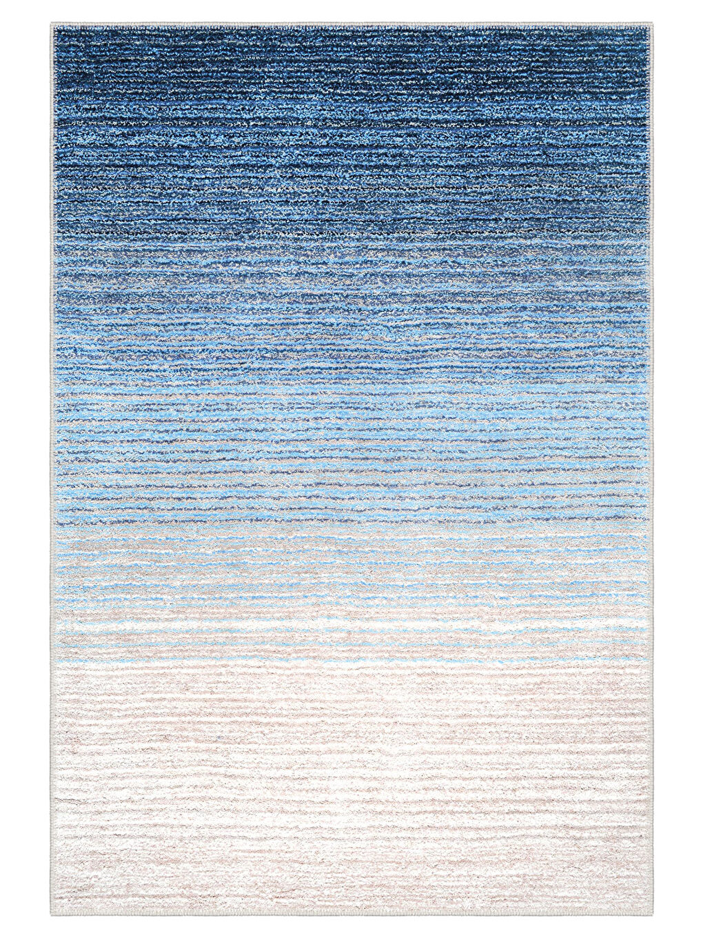 Mavi Dekoratif Özel Tasarım Yıkanabilir İnce Kaymaz Tabanlı Modern Halı KECE FR08