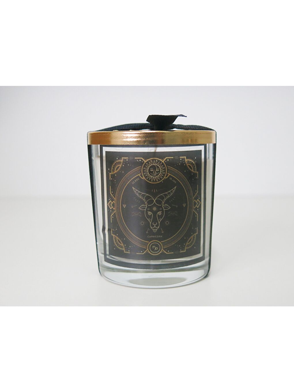 Ekru Kapaklı Oğlak Burcuna Özel Vegan Mum (140 gr)