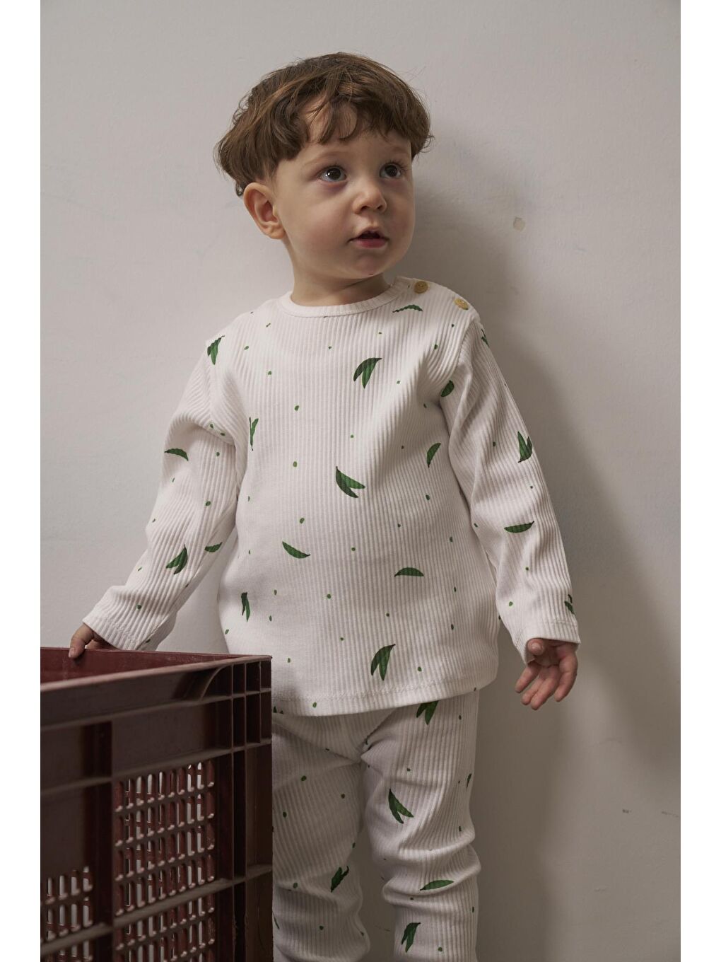 Ekru Sweet Pea Bebek Alt Üst Takım-3