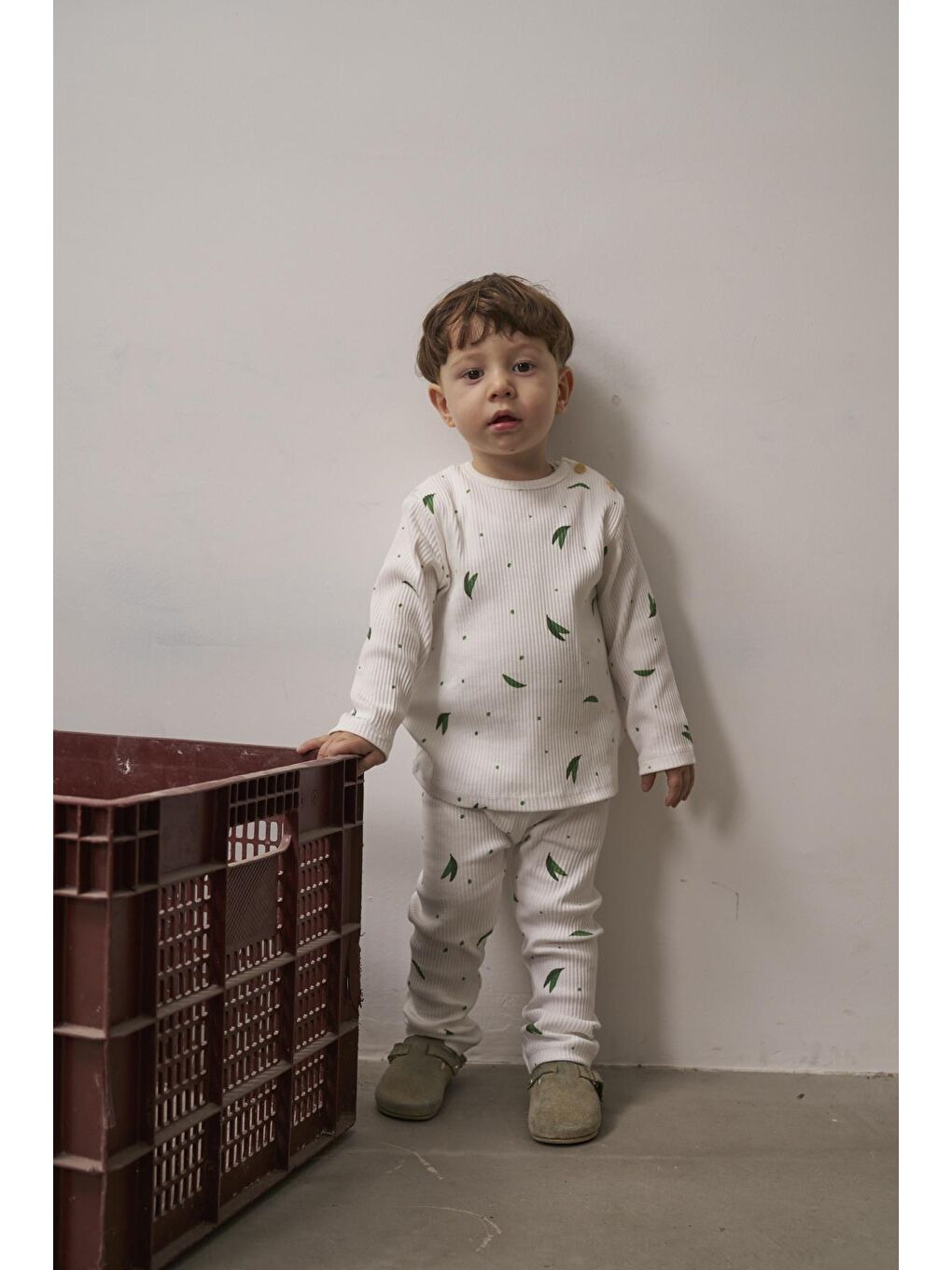 Ekru Sweet Pea Bebek Alt Üst Takım-4