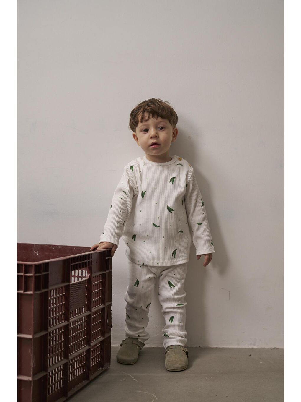 Ekru Sweet Pea Bebek Alt Üst Takım-5