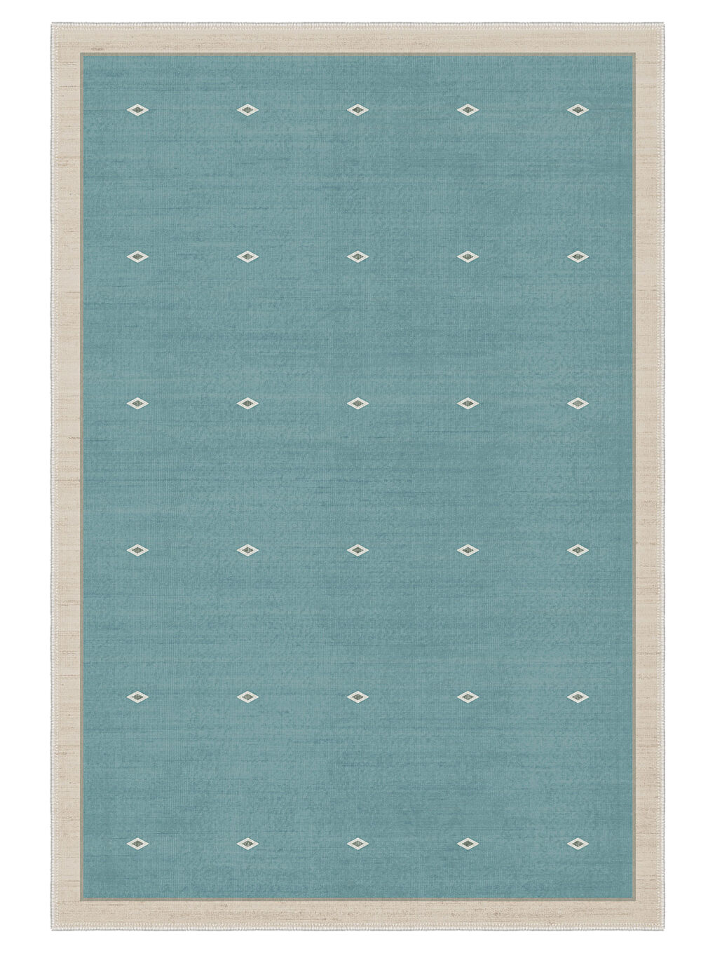 Mavi Dekoratif Özel Tasarım Yıkanabilir İnce Kaymaz Tabanlı Modern Halı KECE FR39