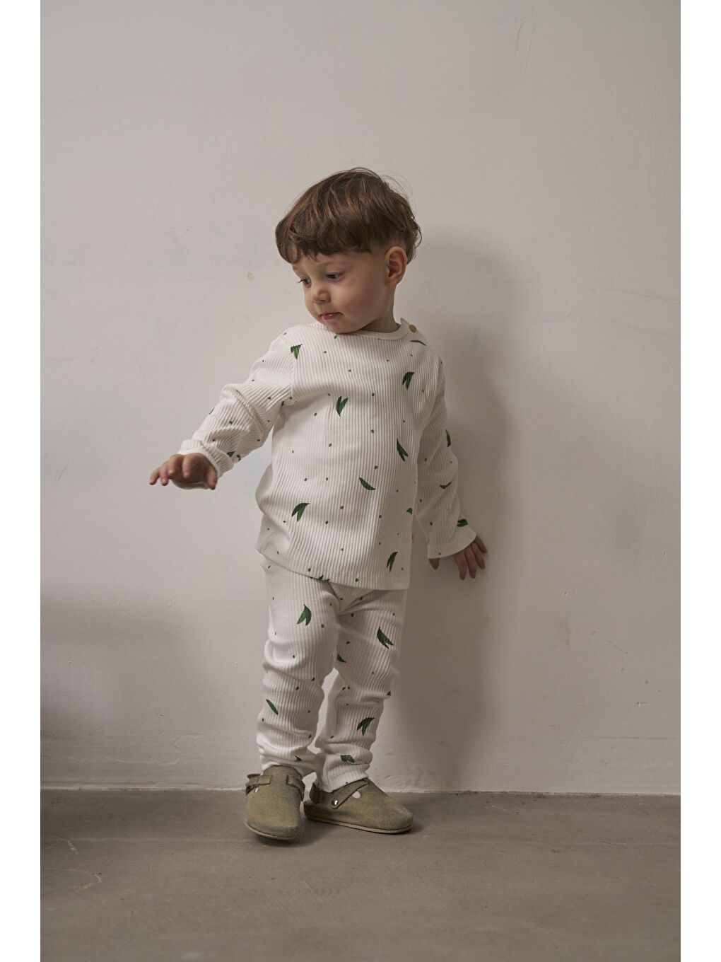 Ekru Sweet Pea Bebek Alt Üst Takım-8