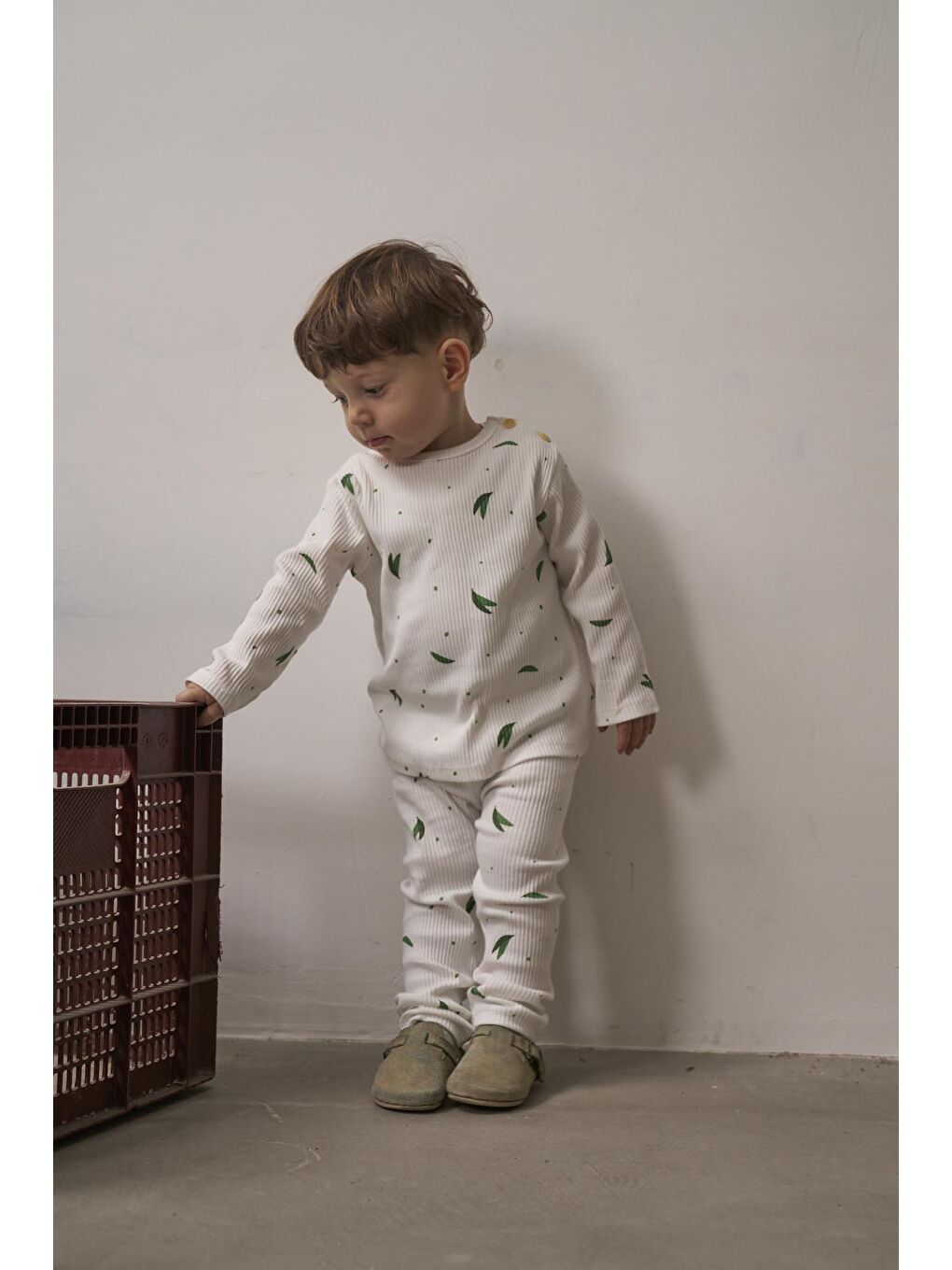 Ekru Sweet Pea Bebek Alt Üst Takım-9