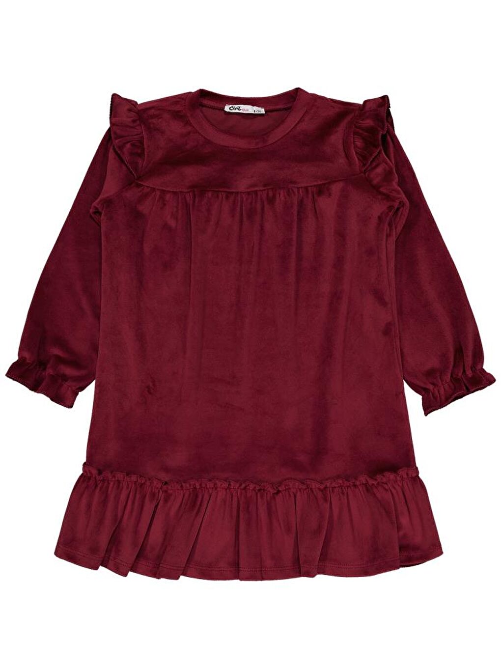 Bordo Girls 6-9 Yaş Elbise