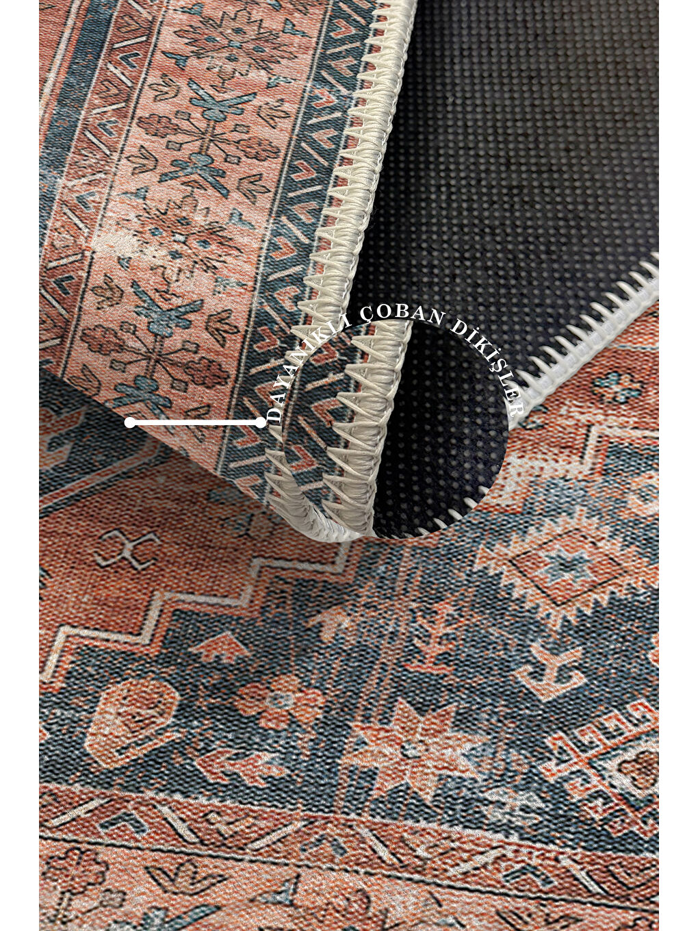 Kırmızı Dekoratif Özel Tasarım Yıkanabilir İnce Kaymaz Tabanlı Modern Halı KECE FR38-3