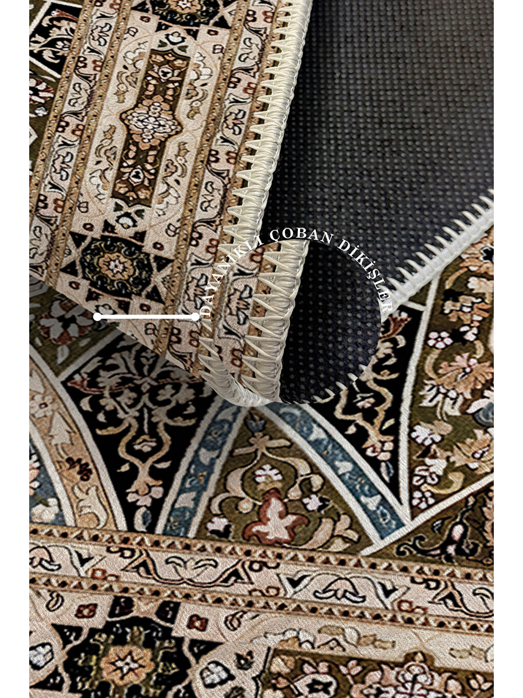 Kahverengi Dekoratif Özel Tasarım Yıkanabilir İnce Kaymaz Tabanlı Modern Halı KECE FR05-3