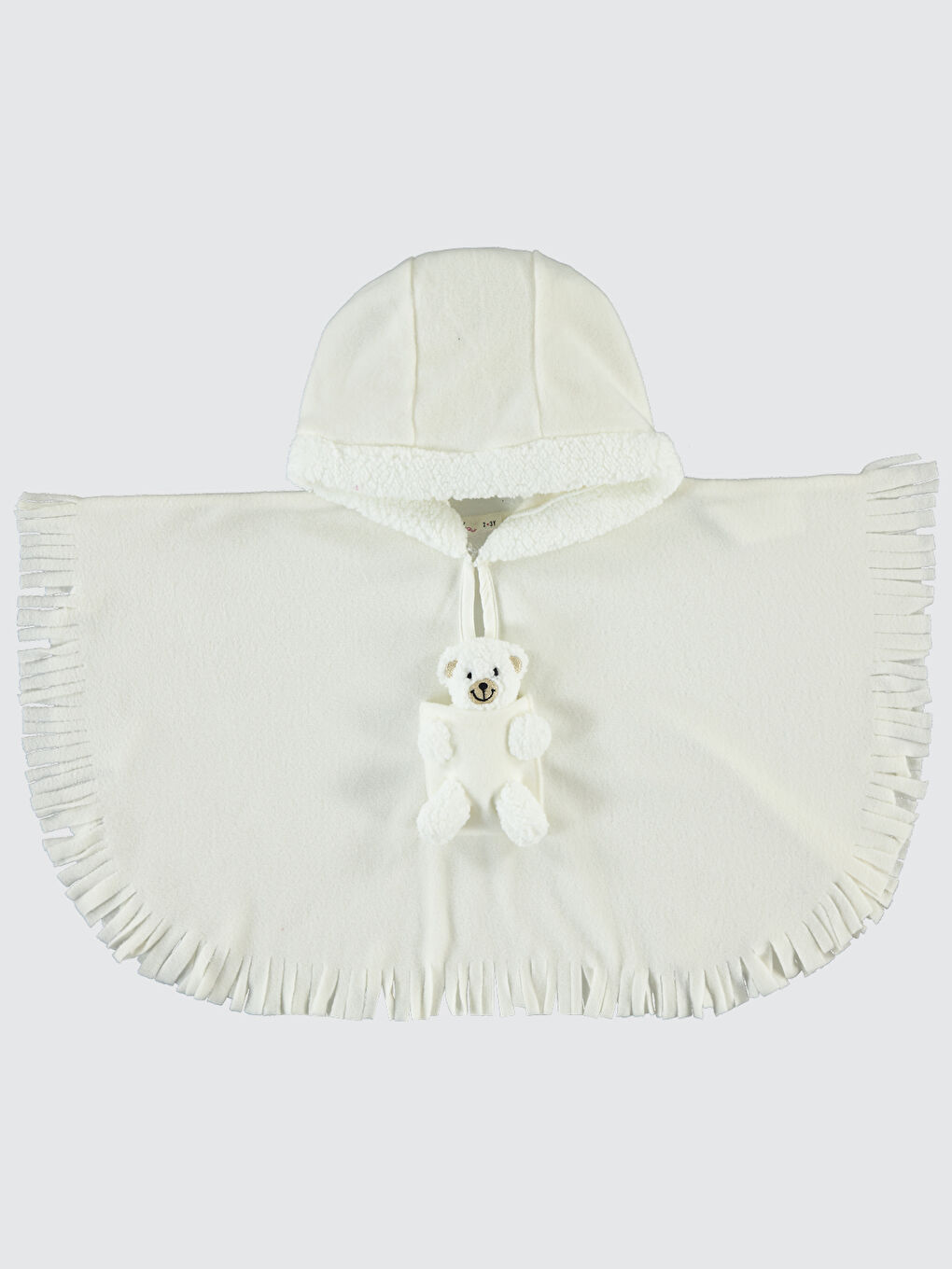 Kız Çocuk Panço  2-5 Yaş Ekru