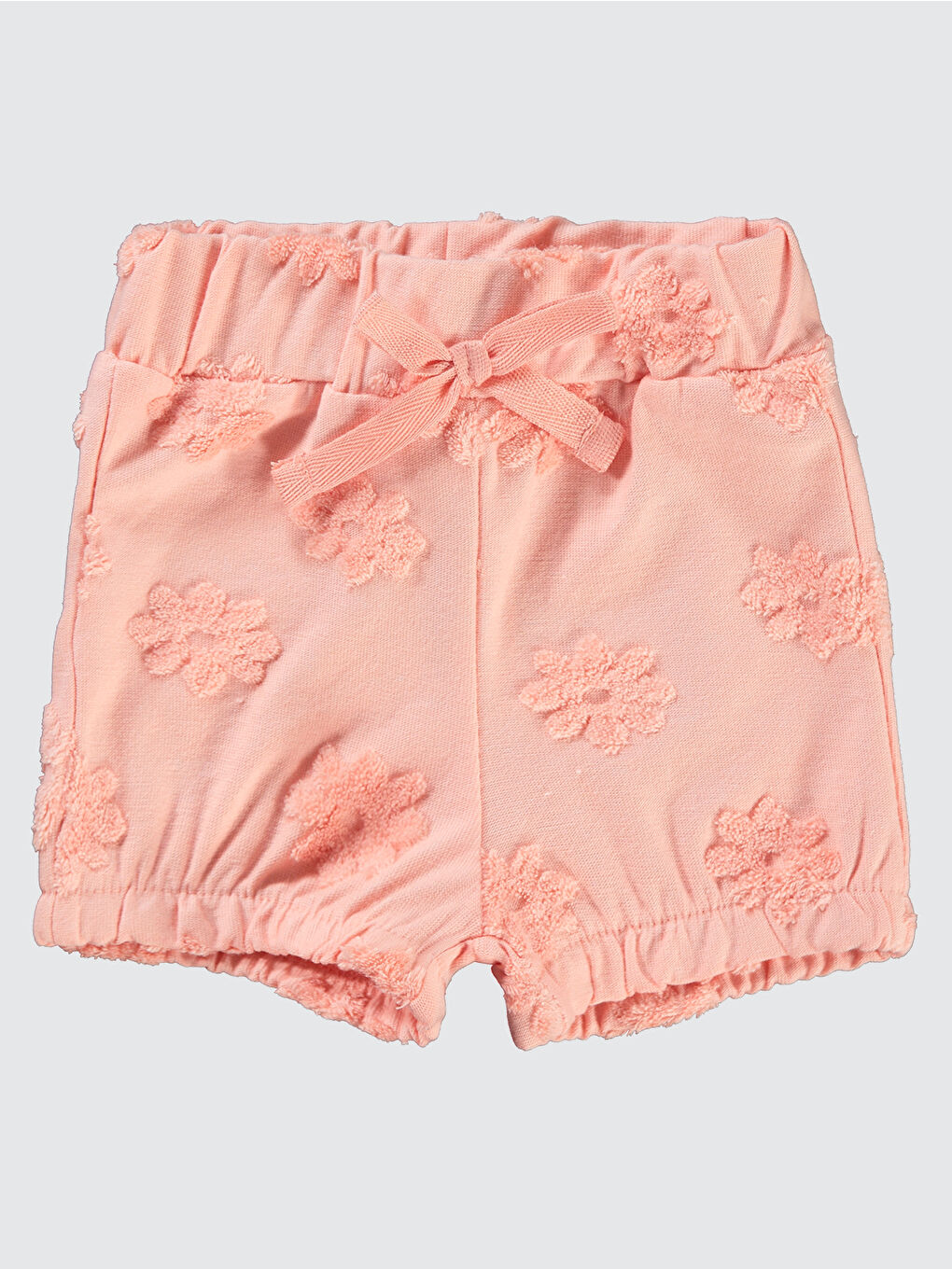 Pembe Kız Bebek Şort 6-18 Ay Pudra