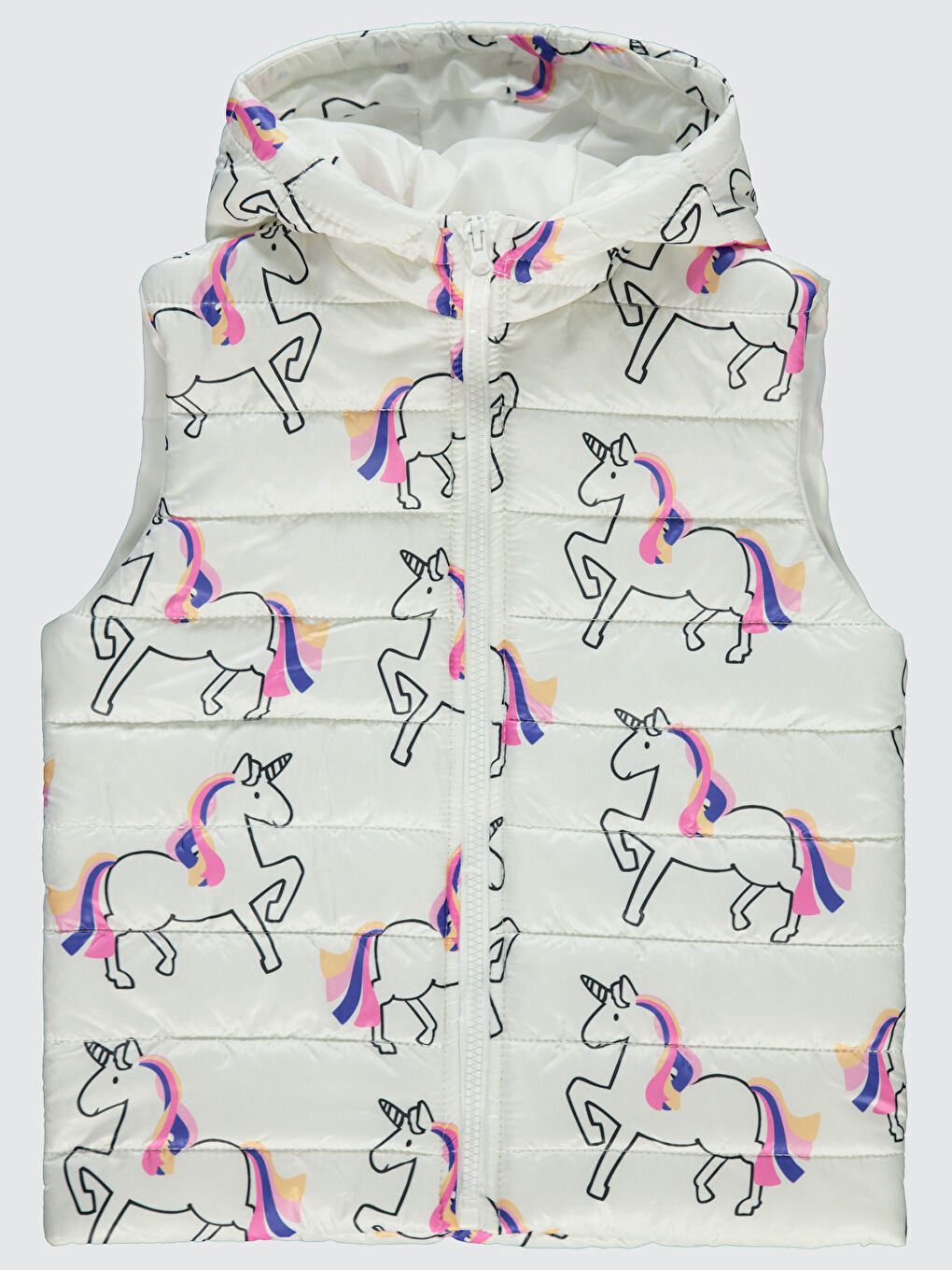 Kız Çocuk Yelek 6-9 Yaş Ekru