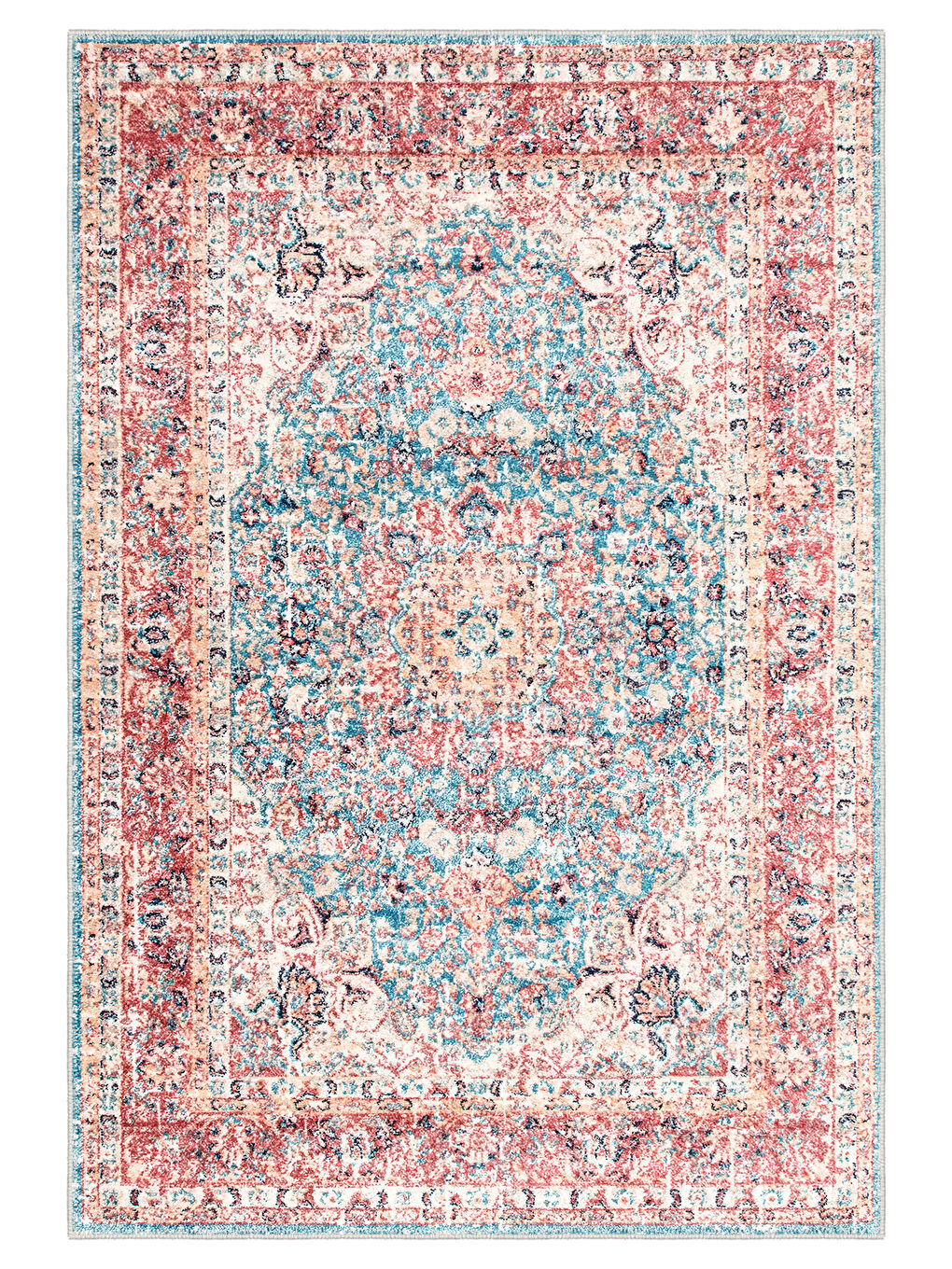 Pembe Dekoratif Özel Tasarım Yıkanabilir İnce Kaymaz Tabanlı Modern Halı KECE FR03