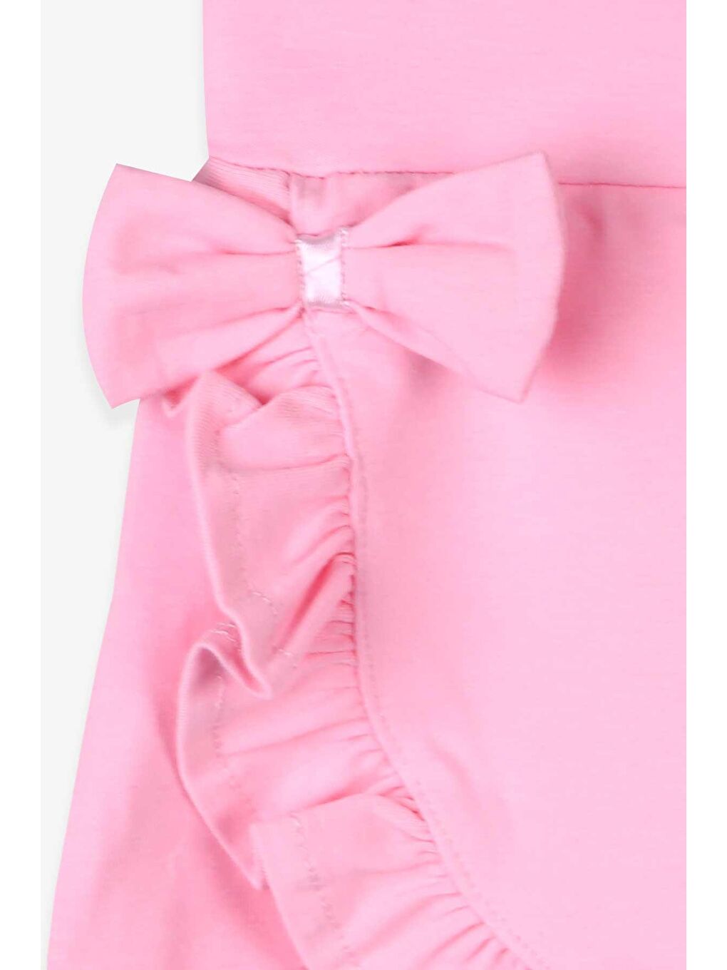 Pembe Kız Bebek Etek Şort Fırfırlı Fiyonklu Pudra (1.5 Yaş)-2