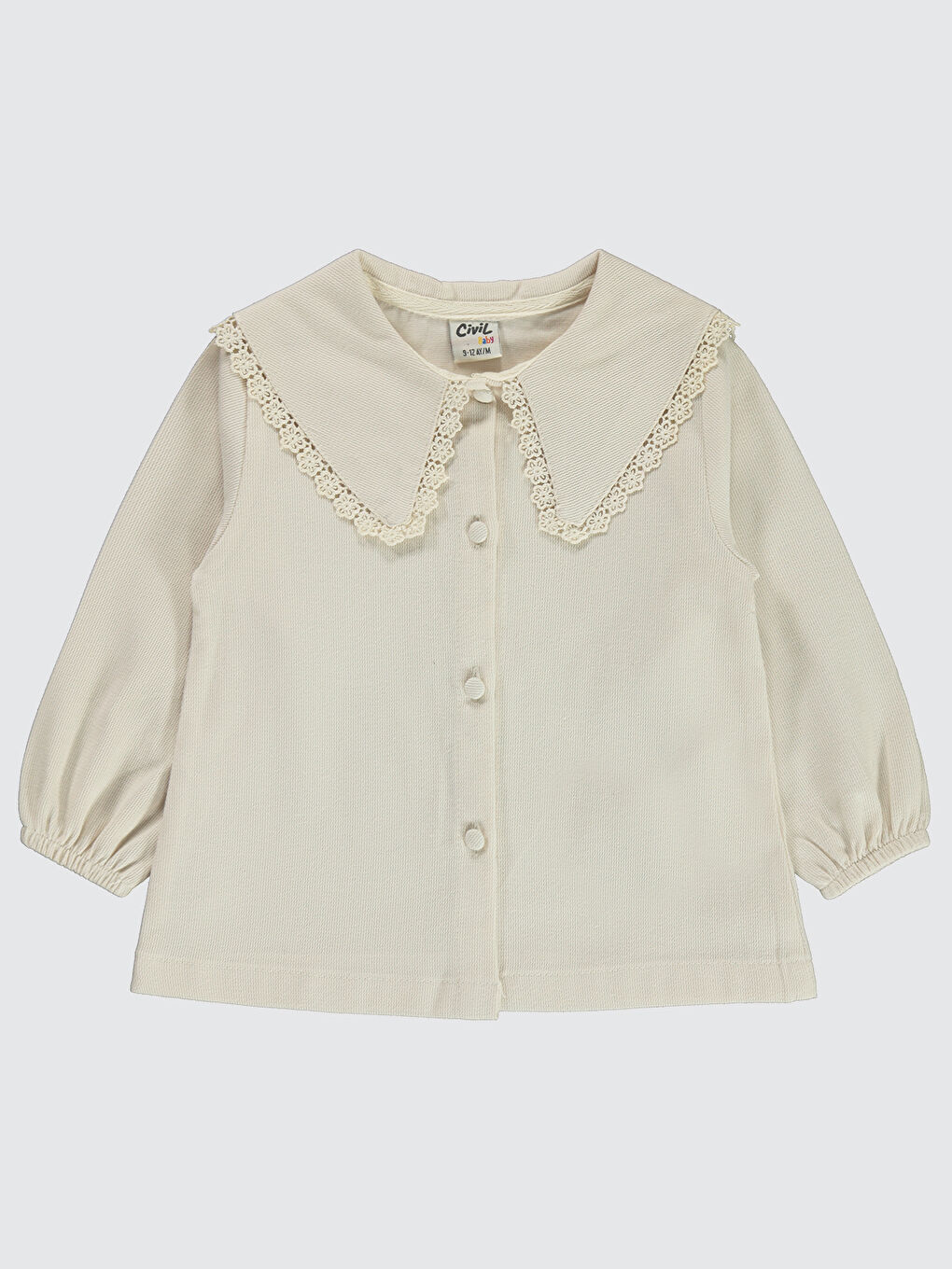 Kız Bebek Gömlek 9-18 Ay Bej