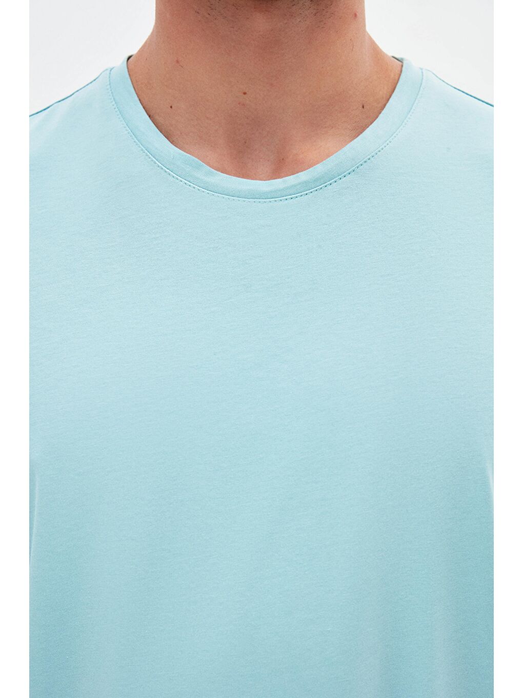 Comfort Turkuaz %100 Pamuk Tişört-2