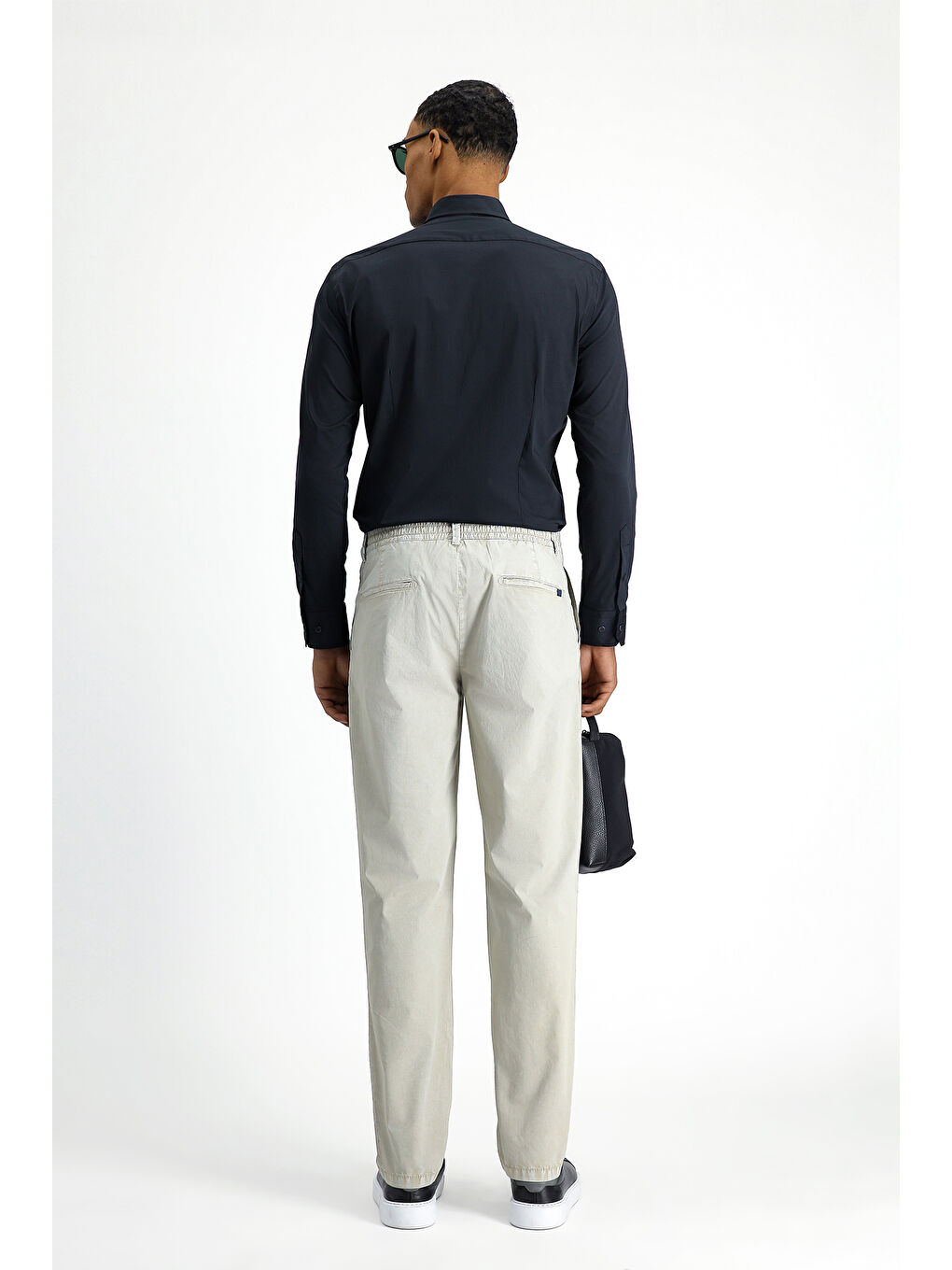 Gri Regular Fit Elastanlı Kanvas / Chino Pantolon-2