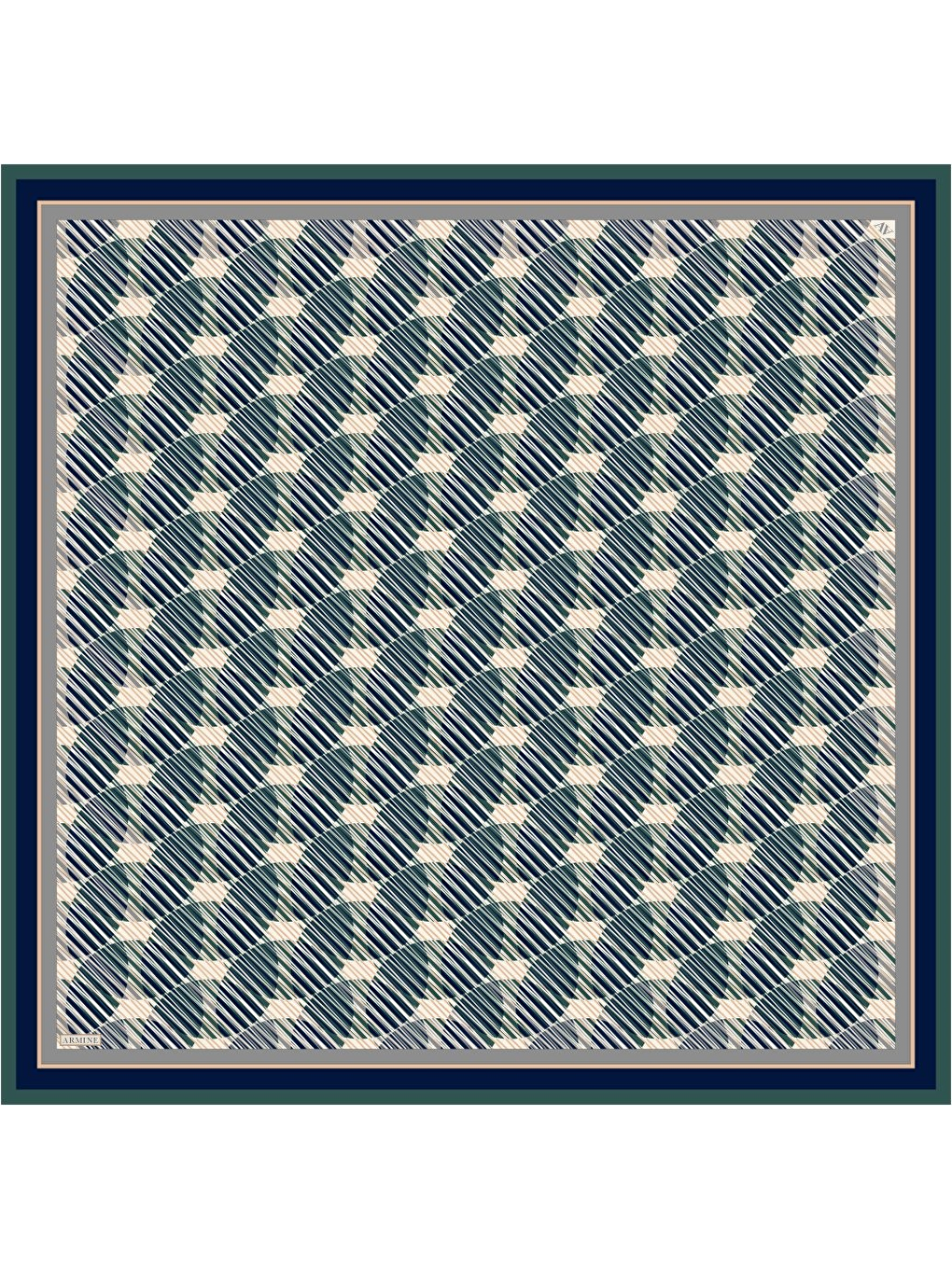 Petrol Saf İpek Twill Eşarp 9533D 85-4