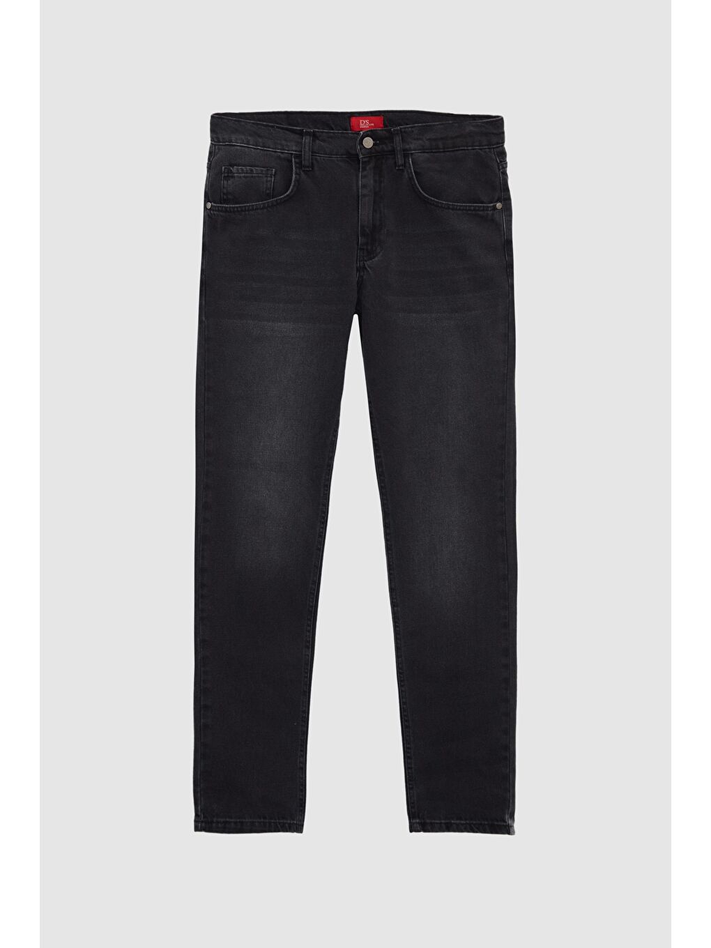 Comfort Fit Antrasit Düz Jean Jean Beş Cepli Elastanlı Yıkamalı Denim Pantolon-4