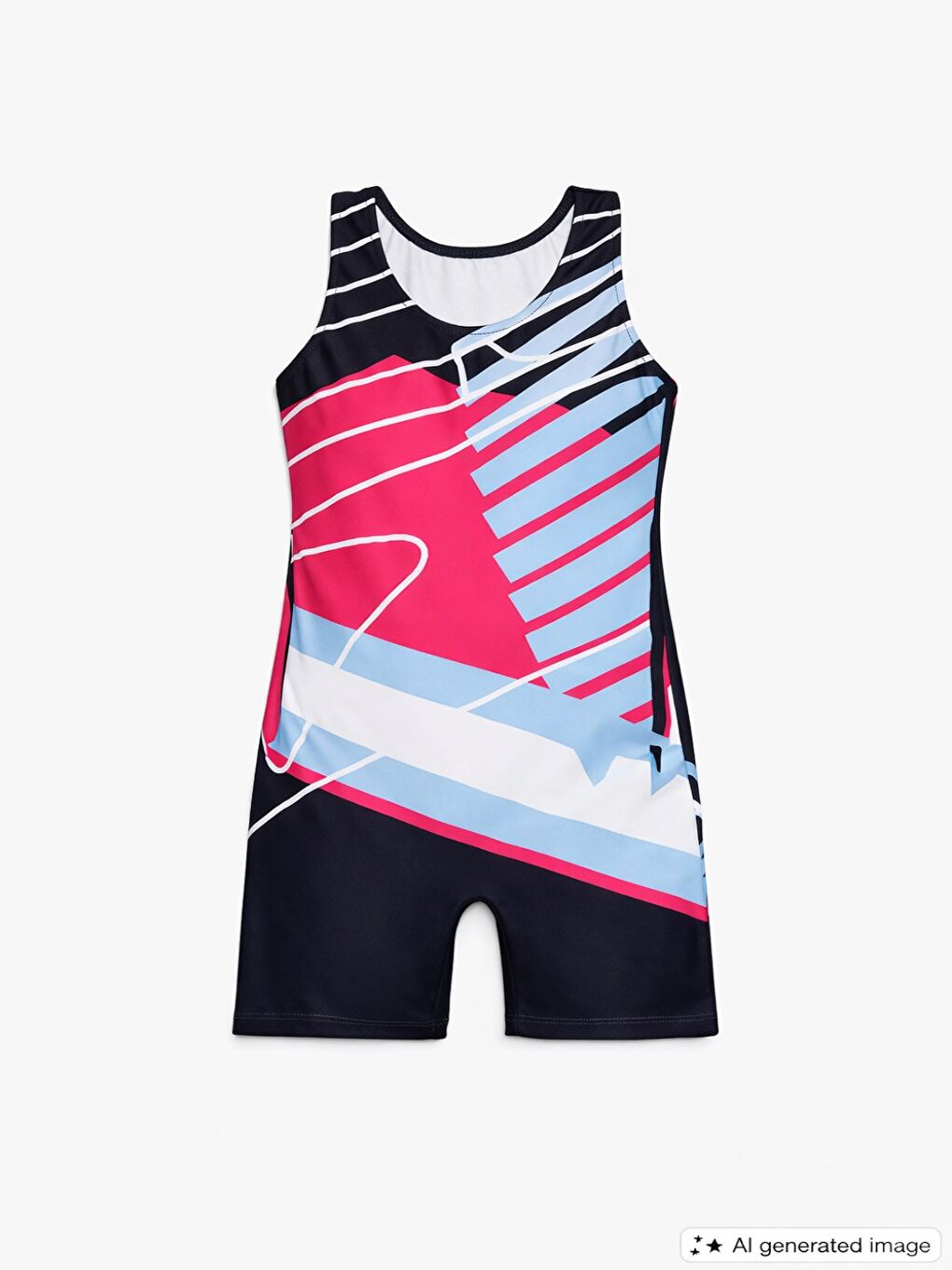 Karışık Kız Çocuk Yüzücü Şortlu Tek Parça Tulum Mayo Takımı 5-16 Yaş 12231