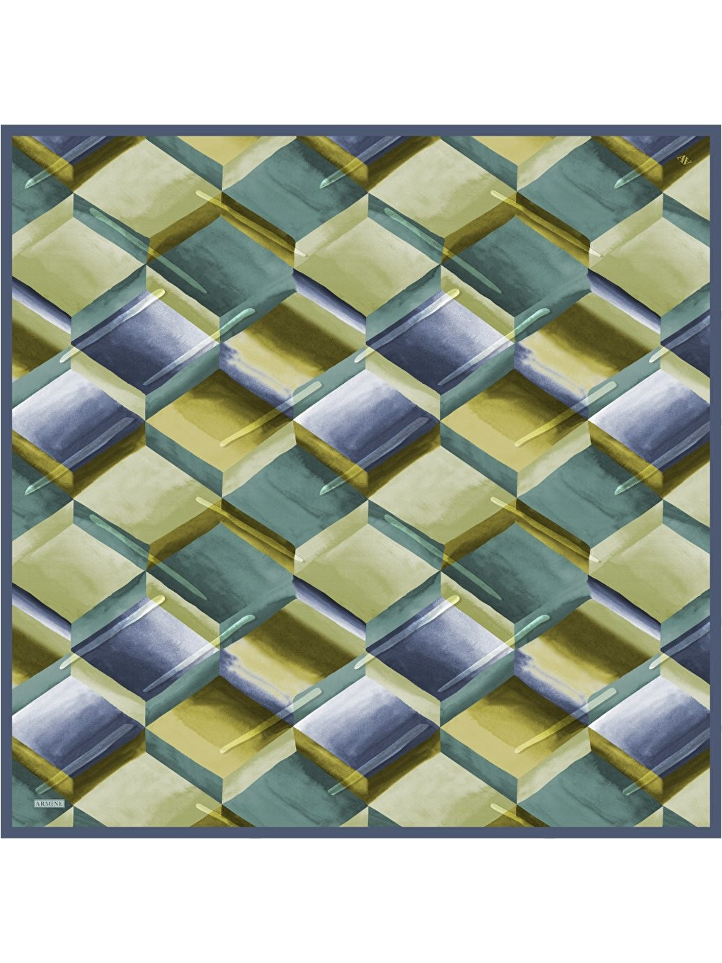Yeşil Saf İpek Twill Eşarp 9510d 81-4